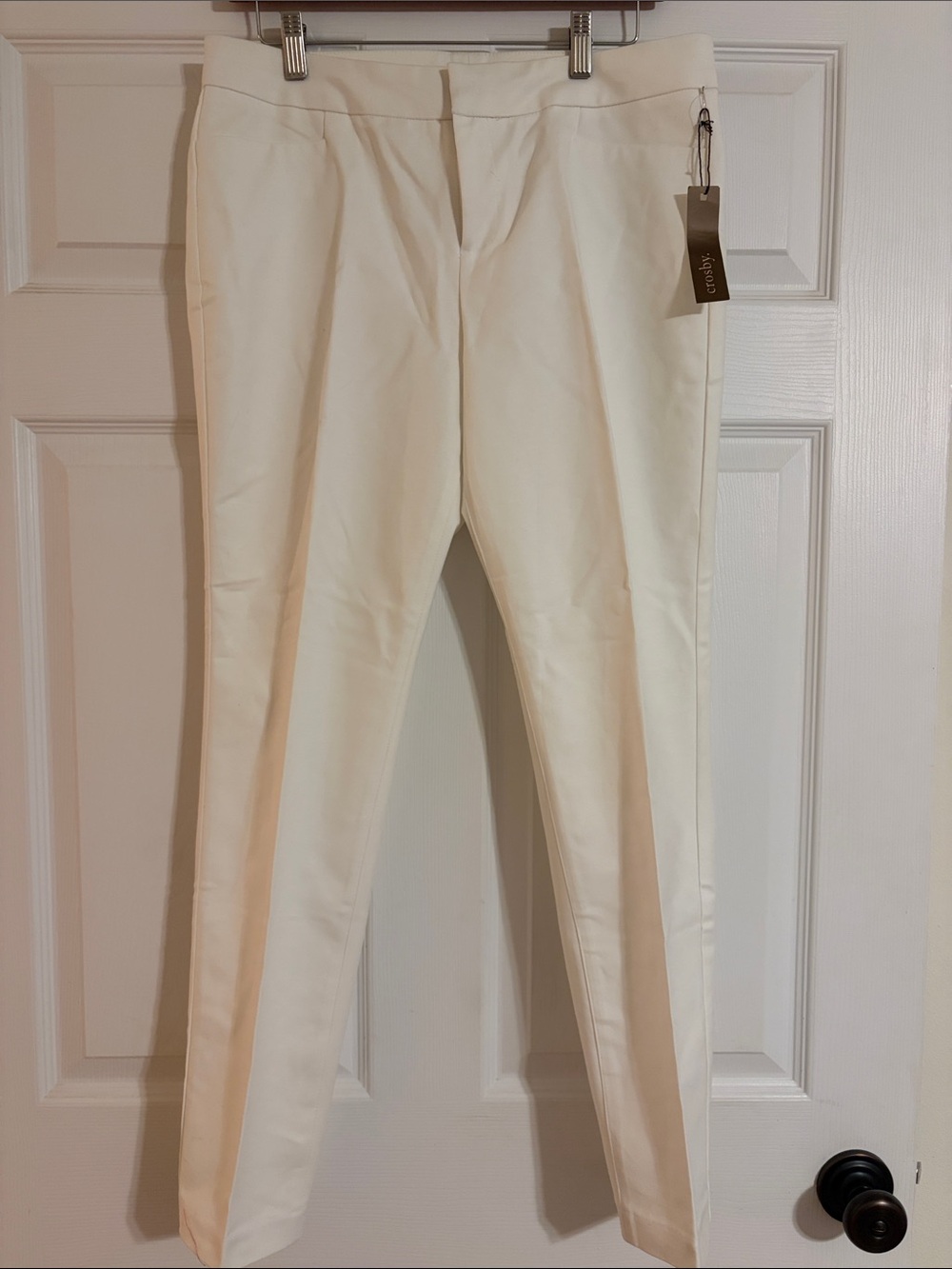 Derek Lam 10 Crosby Madison White Cropped Tailored Trousers Size 10